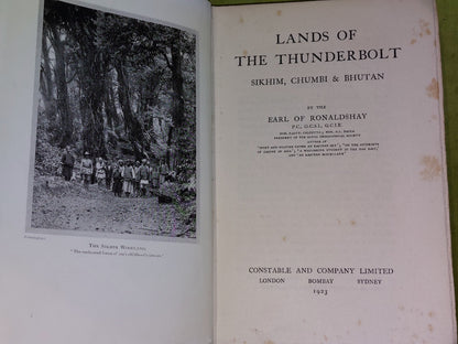 Lands of The Thunderbolt By Ronaldshay, 1st Ed. 1923 with FoldOut Map3