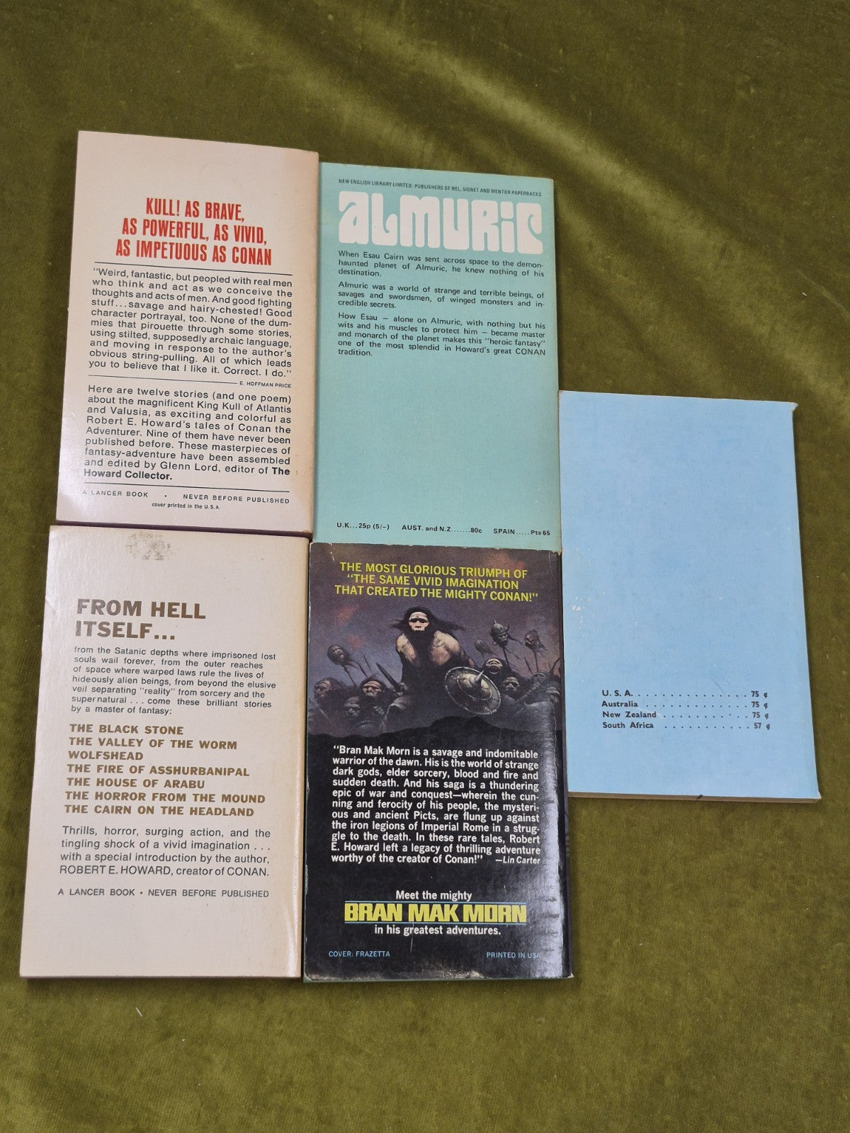 Robert E Howard Job Lot First Editions Bran Mak Morn Wolfshead Almuric King Kull1