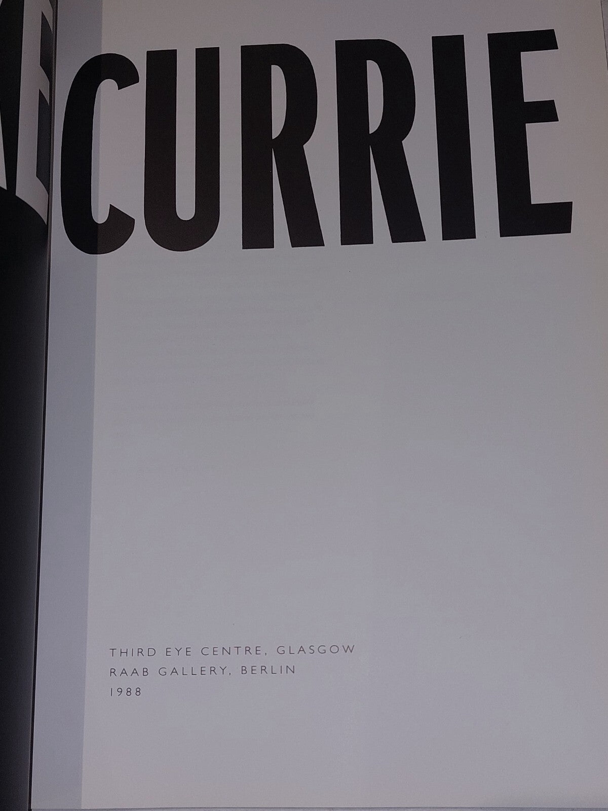 Ken Currie (Thrid Eye Center / Raab Gallery ) 1988 Exhibition Book3
