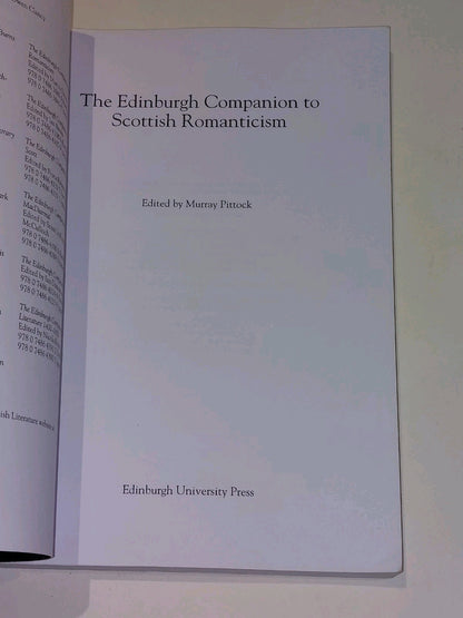 The Edinburgh Companion to Scottish Romanticism  Murray Pittock (2011) Pb Book2