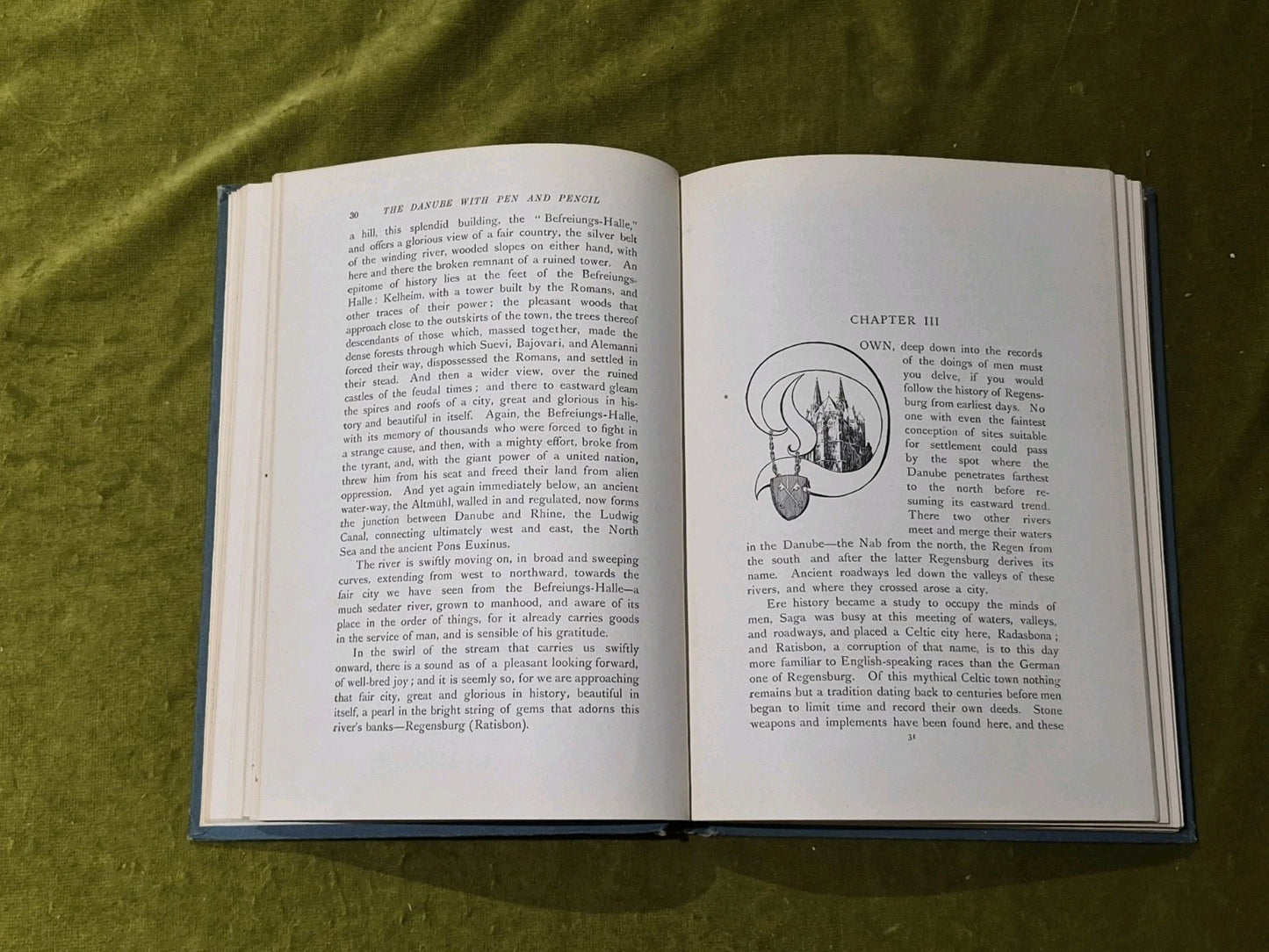 THE DANUBE WITH PEN AND PENCIL     by B.GRANVILLE  BAKER    1st edition  19115