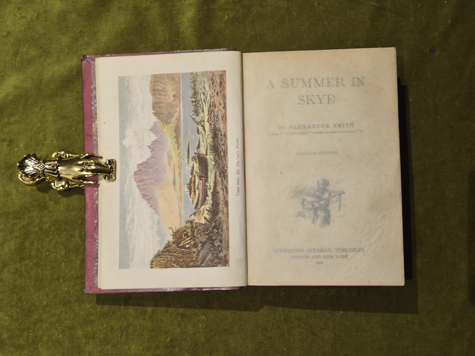 A Summer in Skye by Alexander Smith , Alexander Strahan 1866 Popular Ed. Leather5