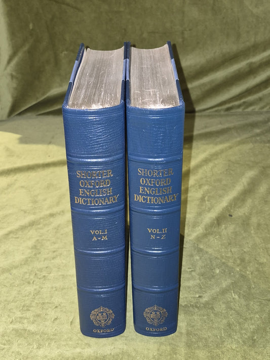 Shorter Oxford English Dictionary Third Edition 1964 in 2 Volumes0