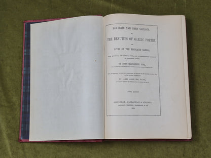 Sar-obair Nam Bard Gaelach or the Beauties of Gaelic Poetry -John Mackenzie 18825