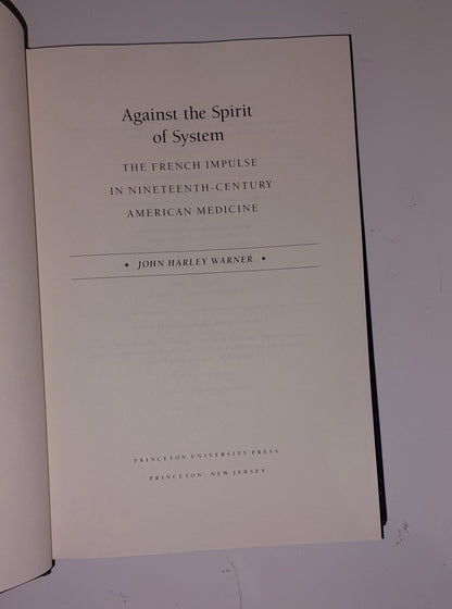 Against The Spirit Of System, John Warner, Princeton Uni Press (1998) Book3