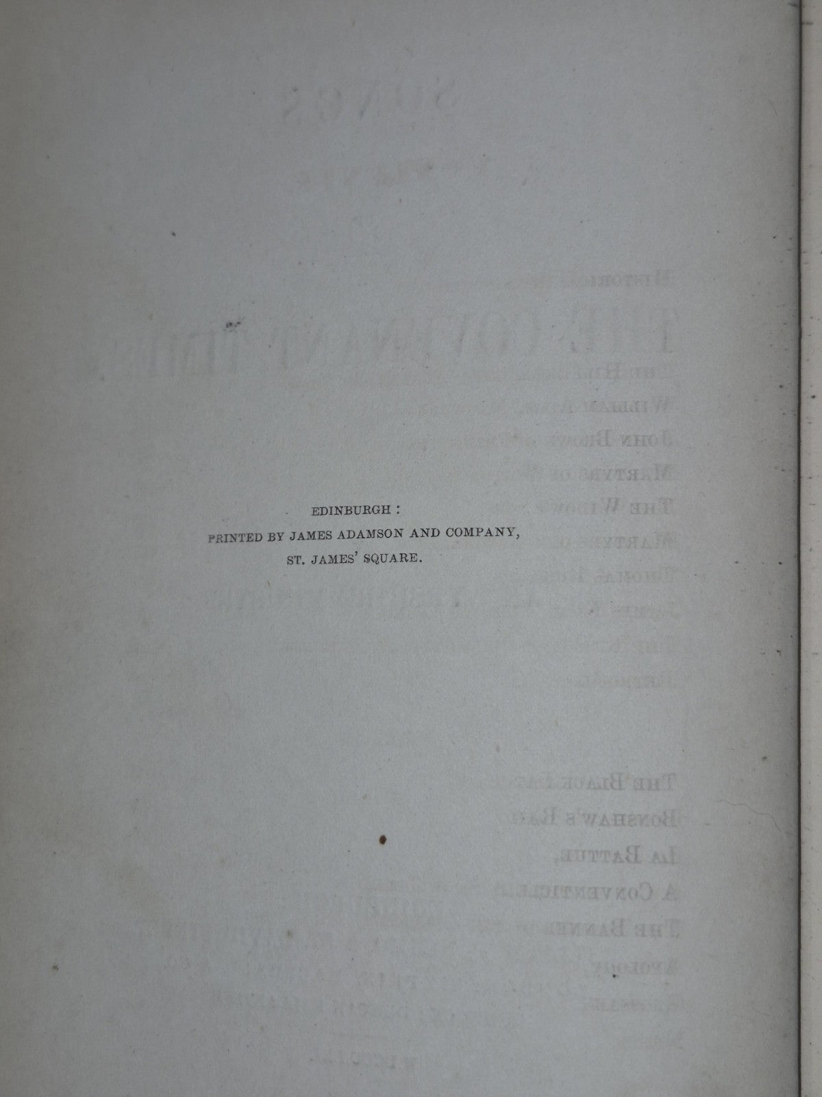 Songs of The Covenant Times An Ayrshire Minister 1861 William P Nimmo Edinburgh7