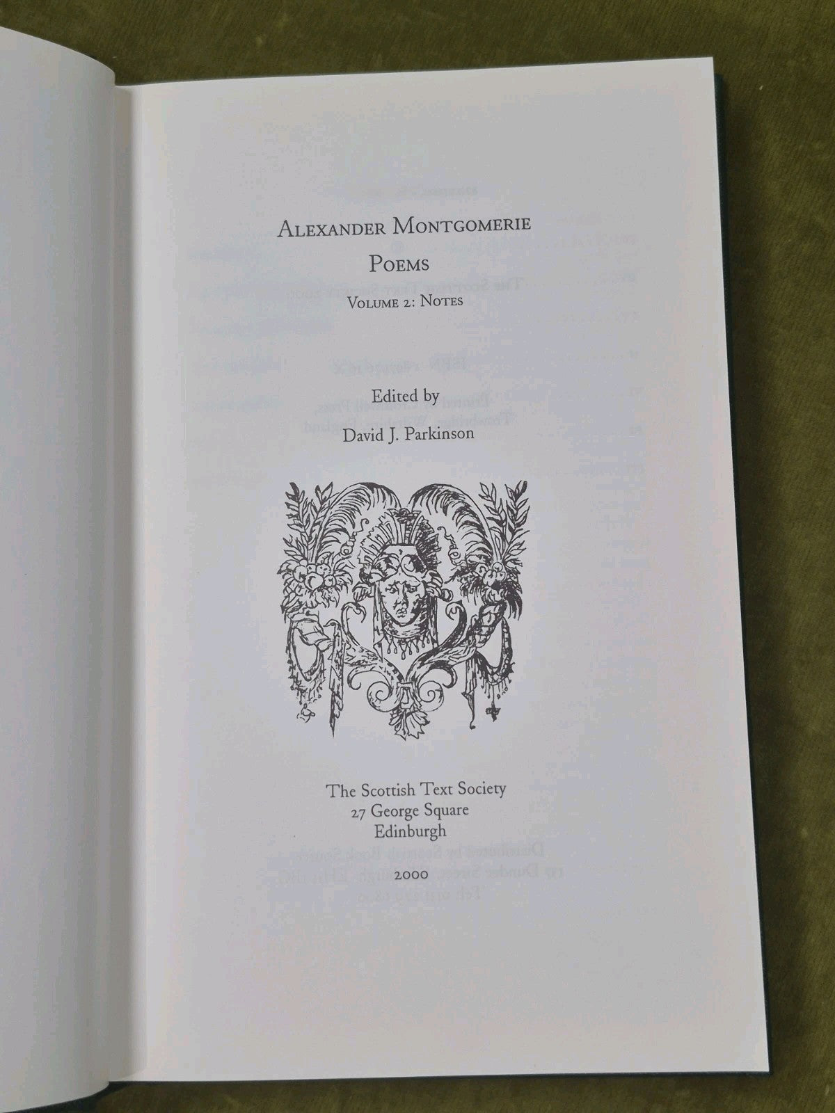 Alexander Montgomerie Poems 2000 The Scottish Text Society Complete Set3