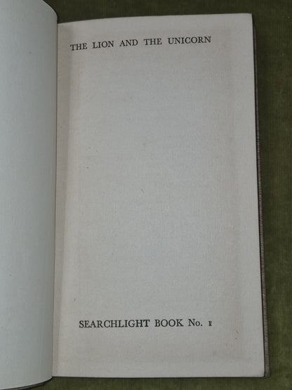 Lion and the Unicorn Orwell First Edition 1941 Secker & Warburg Second Printing 4