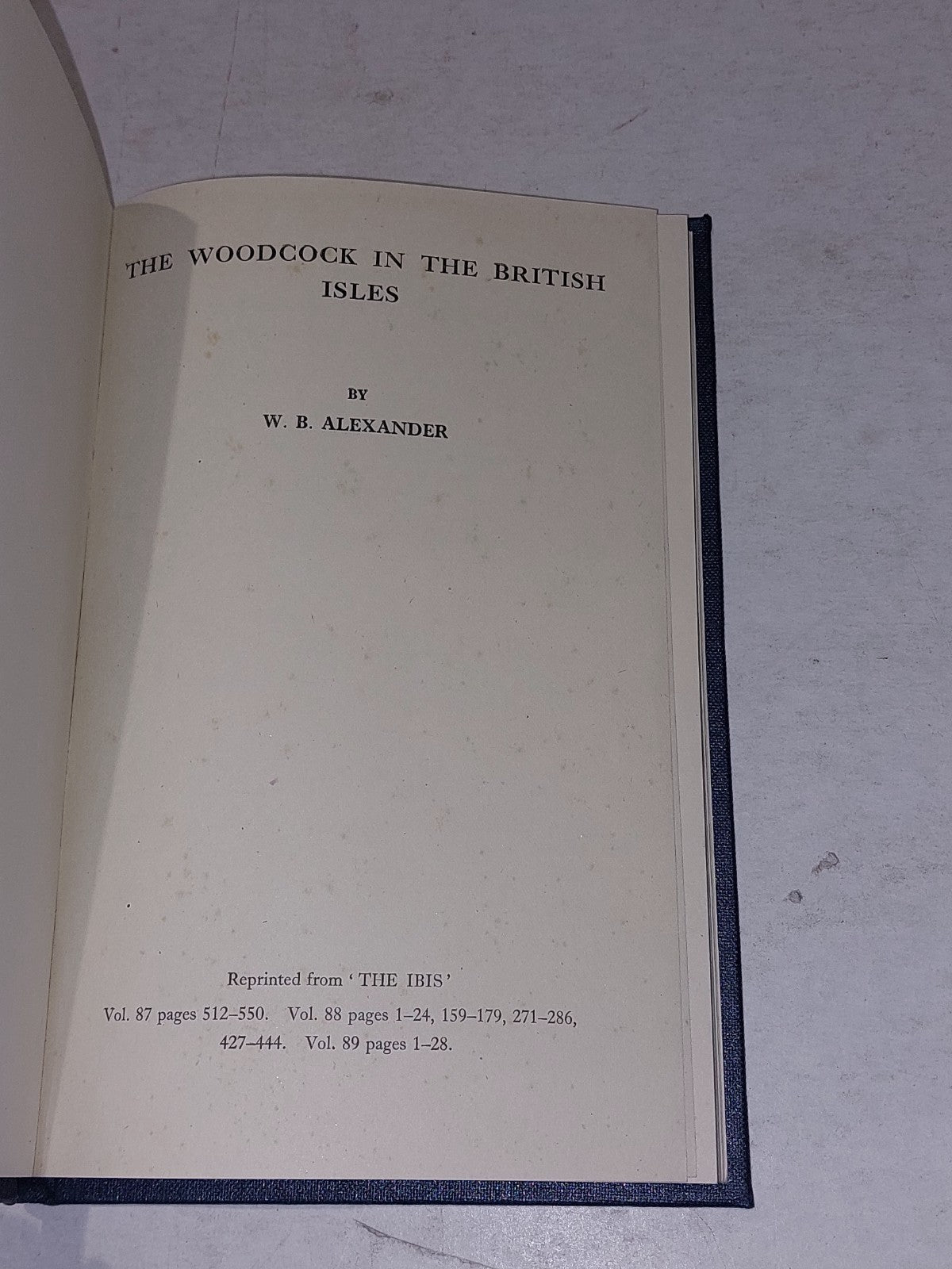 The Woodcock In The British Isles By W. B. Alexander Professionally Bound Book3