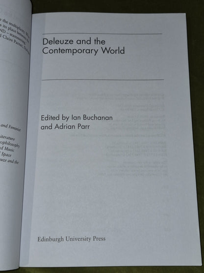 Deleuze and the Contemporary World (2006) Connections3