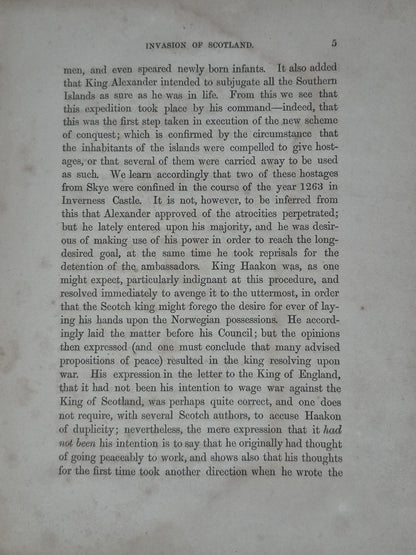 Norwegian Invasion of Scotland 1263 Hugh Tennent 1862 Bell & Bain Glasgow5
