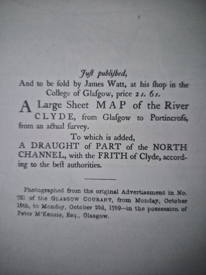 1856 Memorials of the Lineage of James Watt G Williamson 1st Edition With Map10