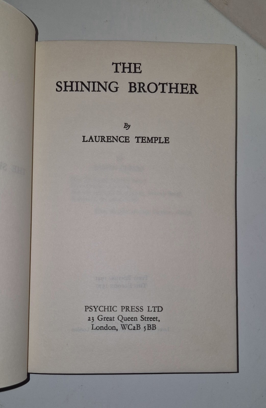 The Shining Brother Laurence Temple & Francis Speaks Again Psychic Press 1970 DJ5