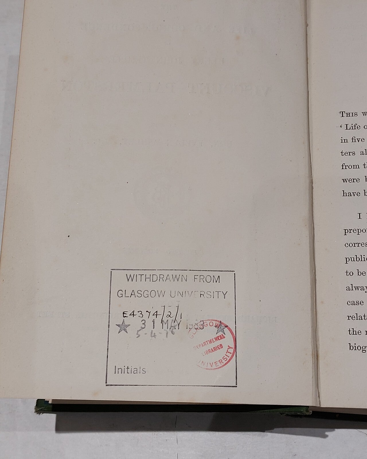 Life of Lord Palmerston (vol. 1) By Evelyn Ashley (1879) Hb Book4