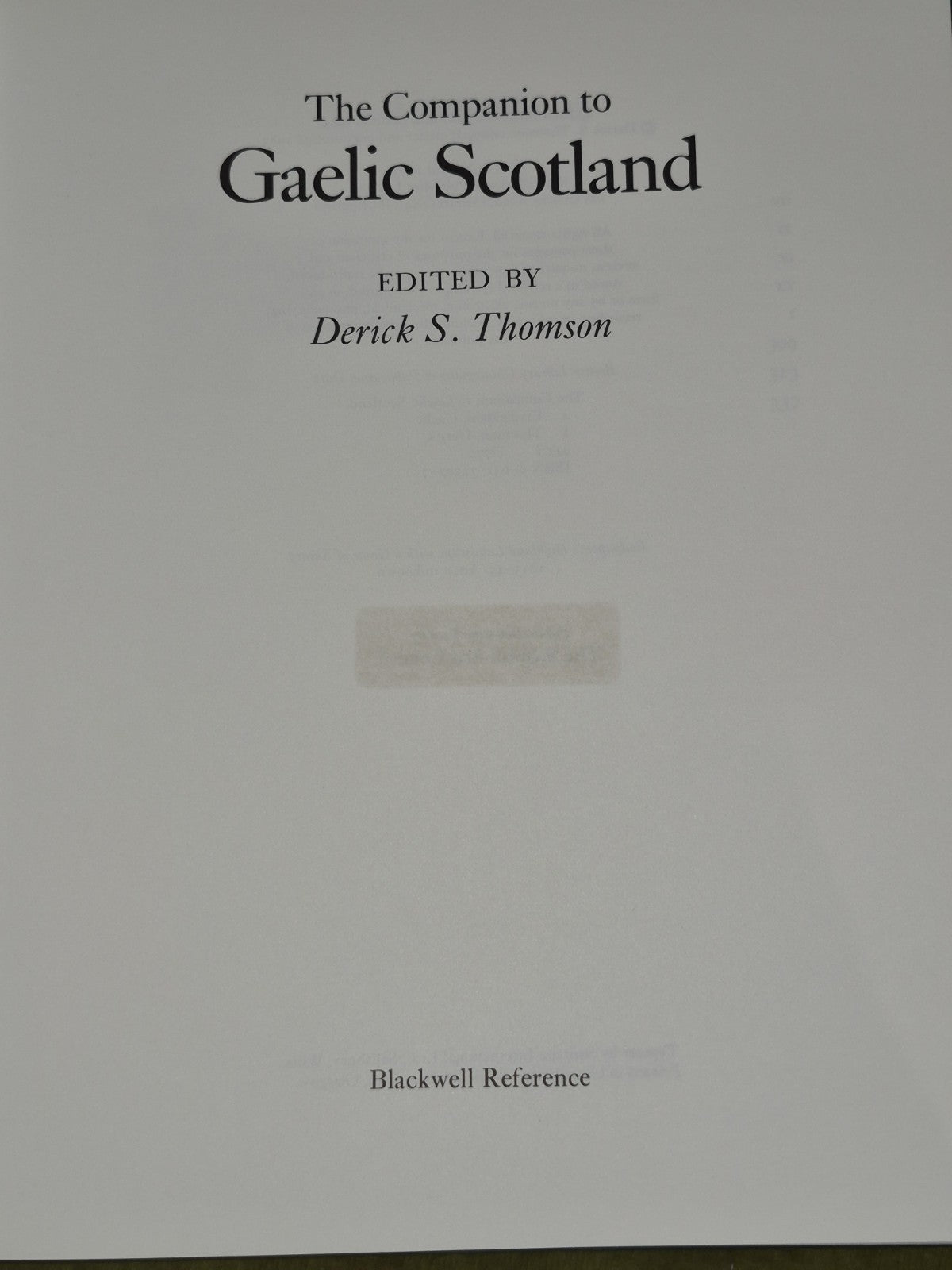 The Companion To Gaelic Scotland 1983 Derick S Thomson Scottish Arts Council4