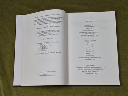 Catalogue of the Pepys Library Vol II : Ballads , Part 2 : Index - D S Brewer4