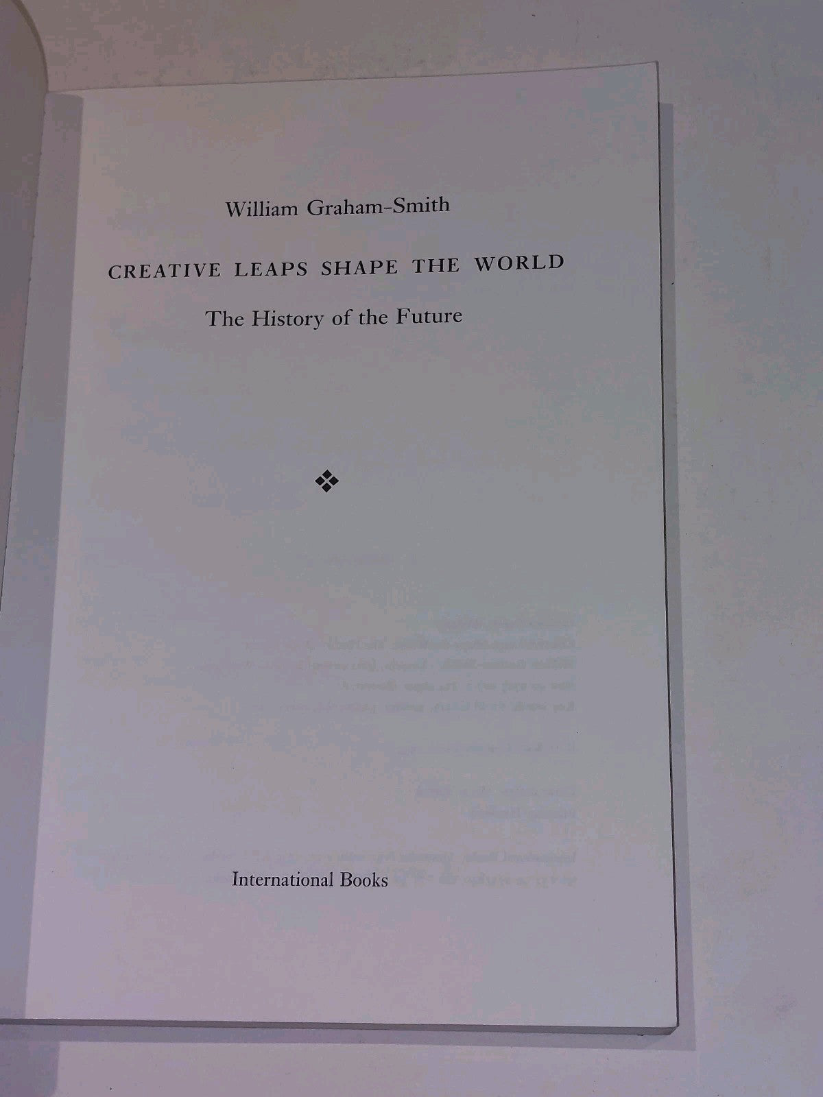 Creative Leaps Shape The World  William GrahamSmith (1997) Pb Book2