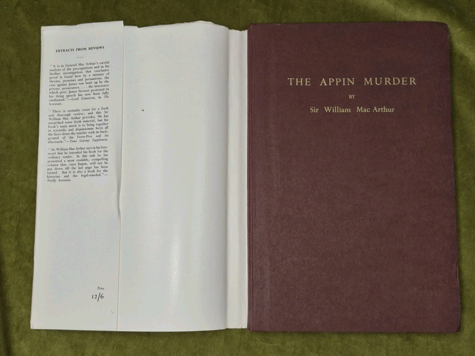 The Appin Murder William MacArthur 1961 Second Impression 2