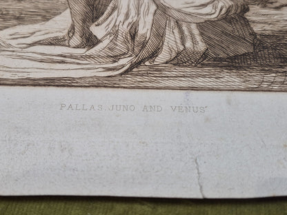 Joseph Benwell Clark Pallas Juno and Venus Etching George Frederick Watts 18809