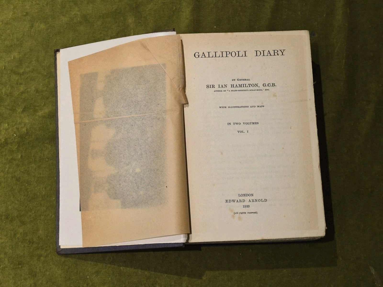 Gallipoli Diary Volumes 1 & 2 - Sir Ian Hamilton , Edward Arnold 19204