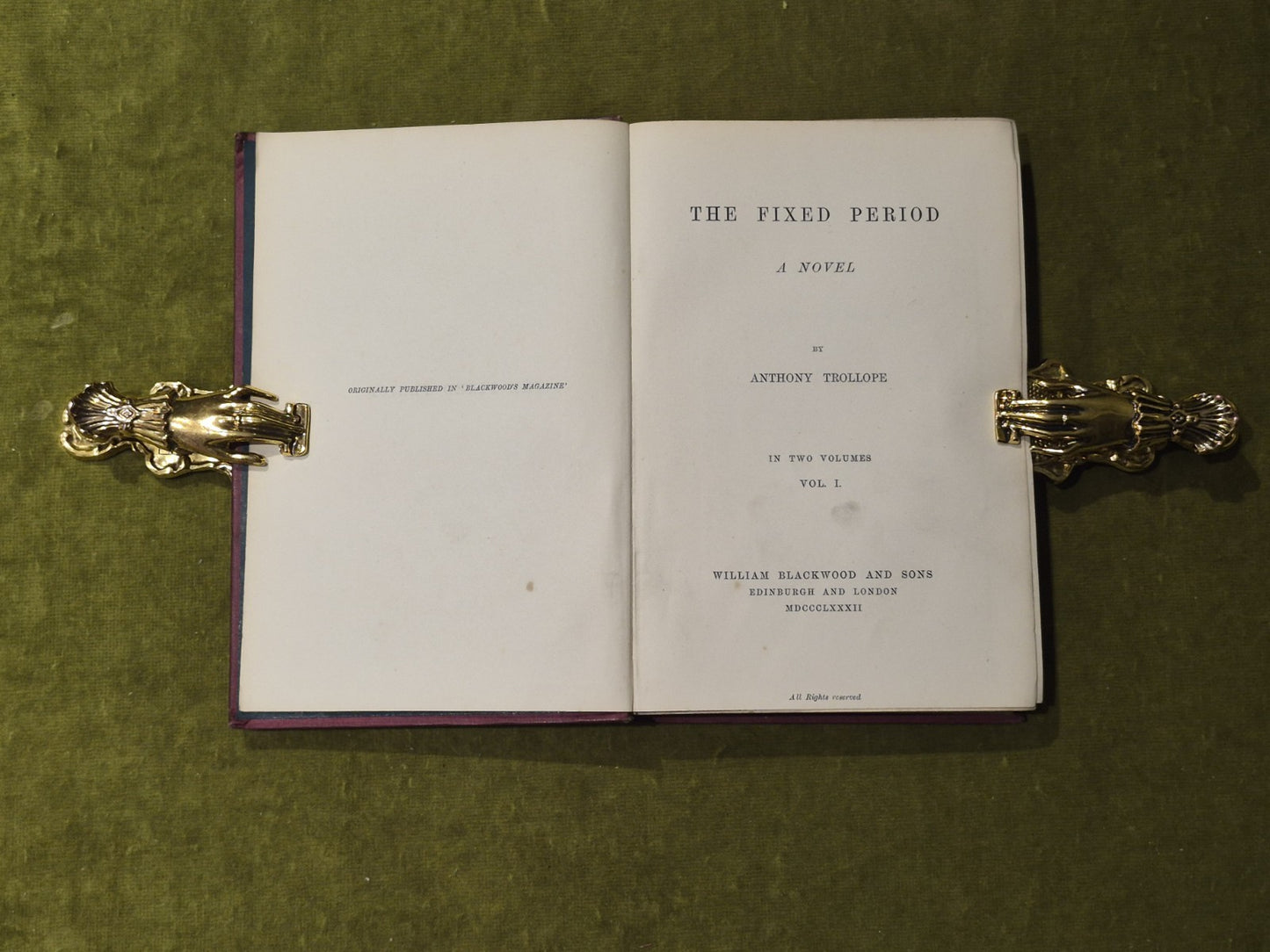 The Fixed Period in 2 Volmes - Anthony Trollope , Blackwood 1882 1st Edition4