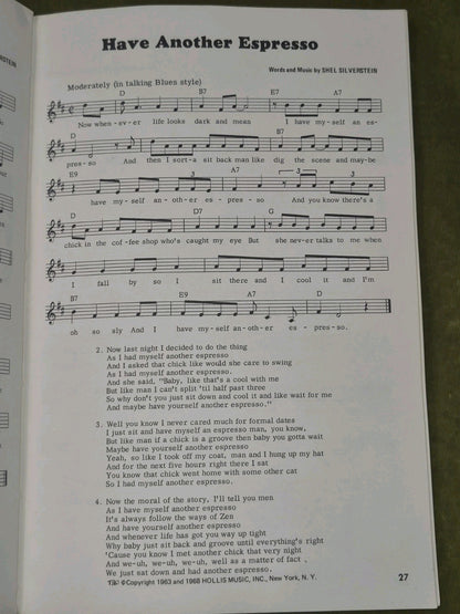 Dirty Feet A Collection Of Songs By Shel Silverstein TRO 1969 Sheet Music Book7