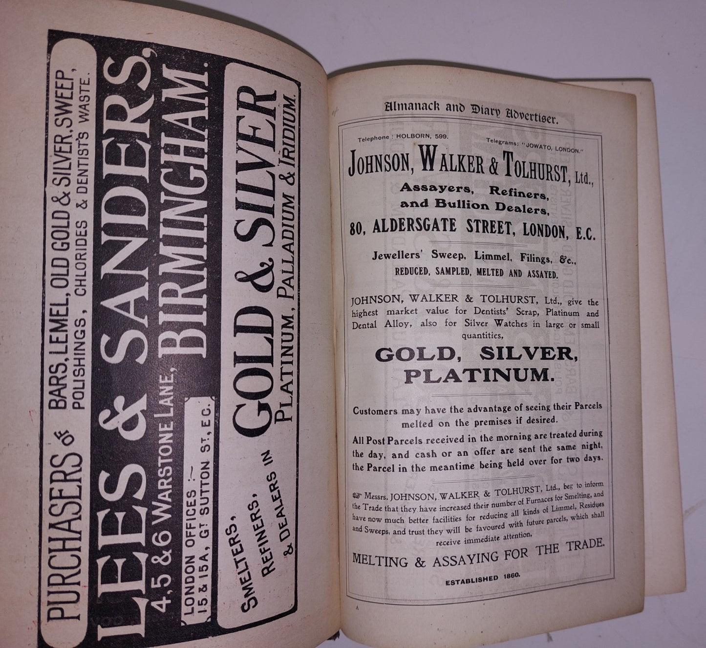 The Jeweller & Metalworker Annual 1912  Adverts, Gold & Silver3