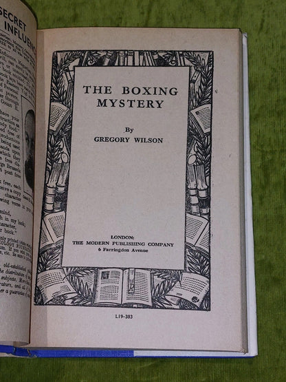 The Boxing Mystery by Gregory Wilson [Modern Publishing] HB/DJ Rare Crime Book8