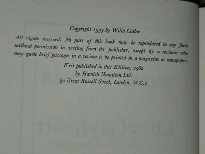 Willa Cather Lucy Gayheart O Pioneers! Sapphira and the Slave Girl A Lost Lady9