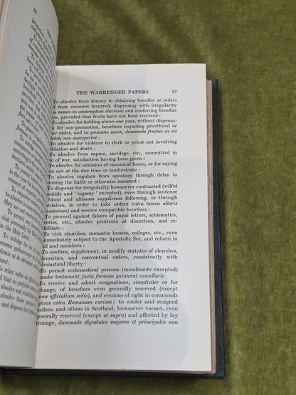 The Warrander Papers in 2 Vols 3rd Series - A Cameron & R Rait , 1931 Constable4