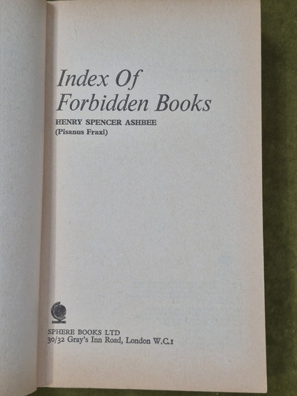 Index of Forbidden Books by Henry Spencer Ashbee (Sphere Paperback 1969)2