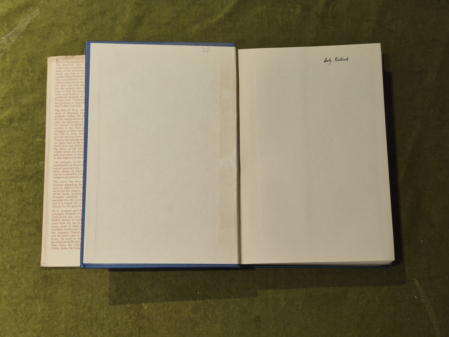 Homer and the Monuments - H.L. Lorimer , Macmillan 1950 1st HB DJ3