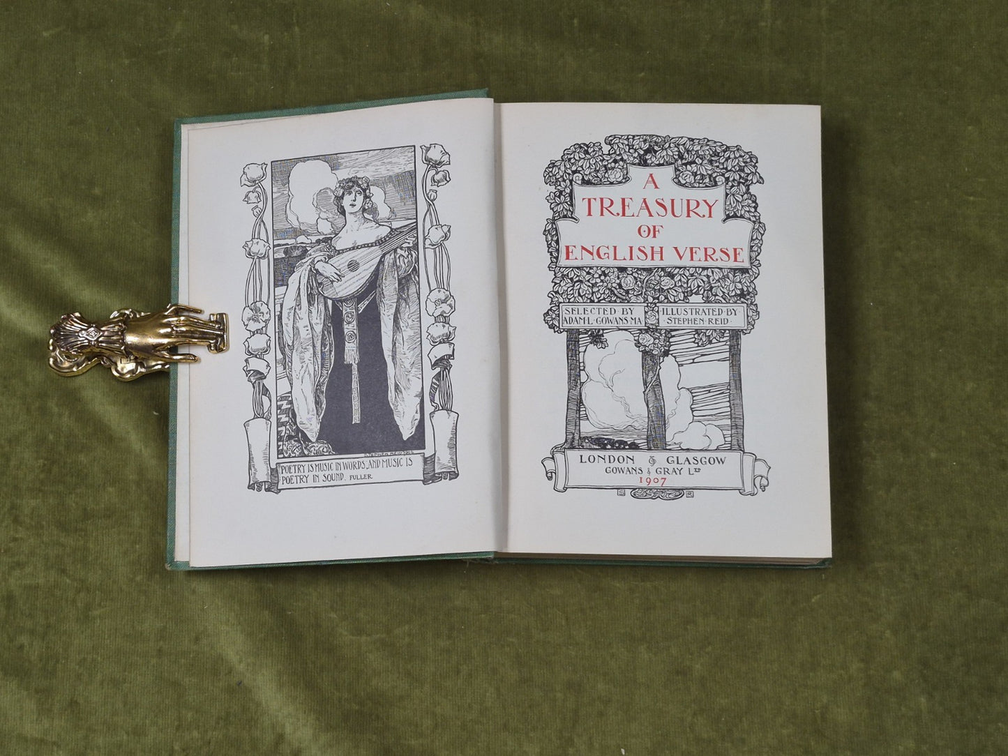 A Treasury of English Verse - Adam L Gowans , Stephen Reid 19074
