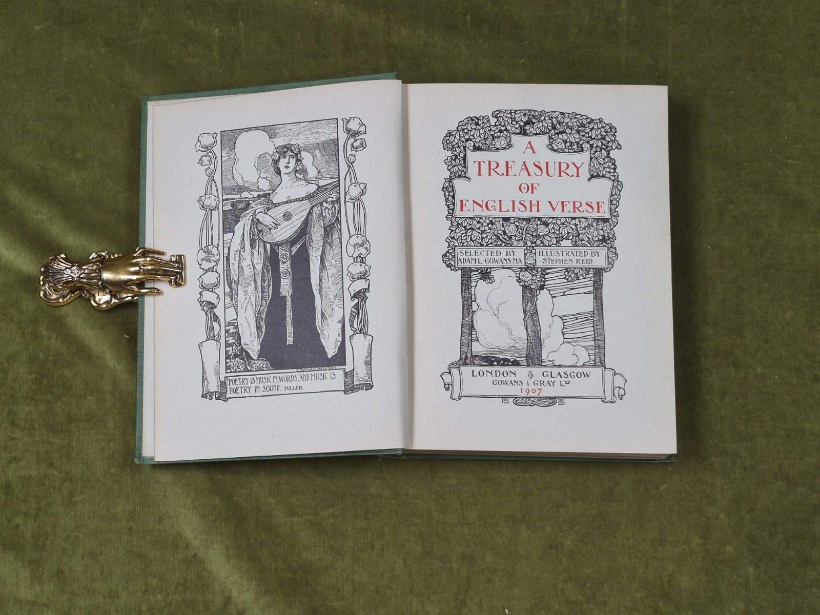 A Treasury of English Verse - Adam L Gowans , Stephen Reid 19074