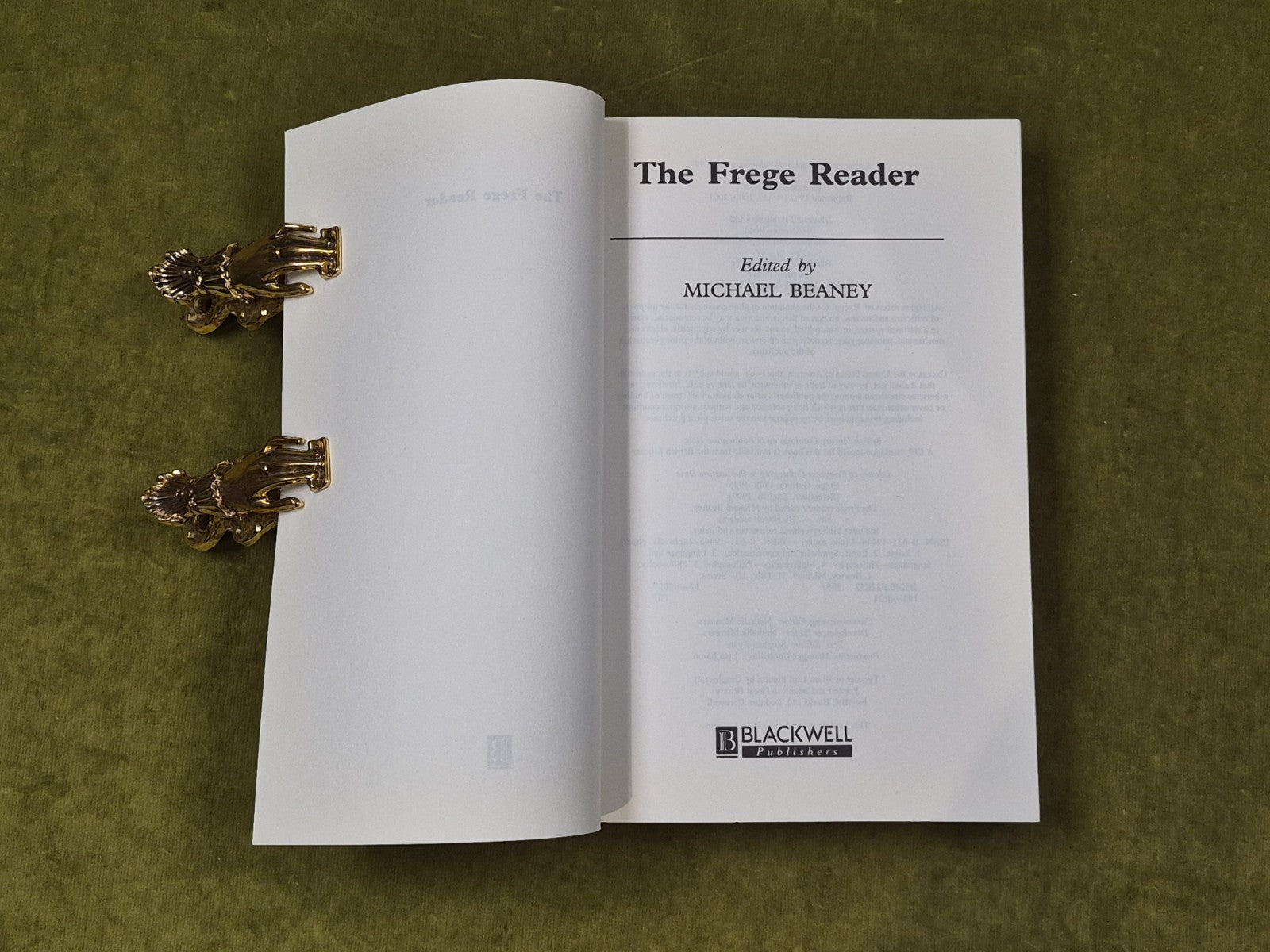 The Frege Reader - ed. Michael Beaney , Blackwell 2001 PB3