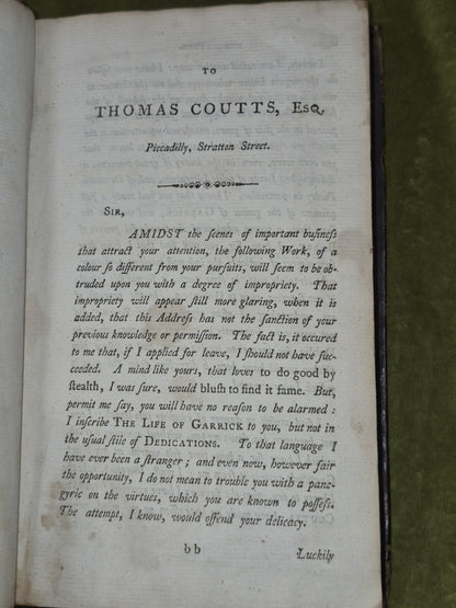 The Life of David Garrick 1801 Arthur Murphy Dublin Wogan Burnet Porter6