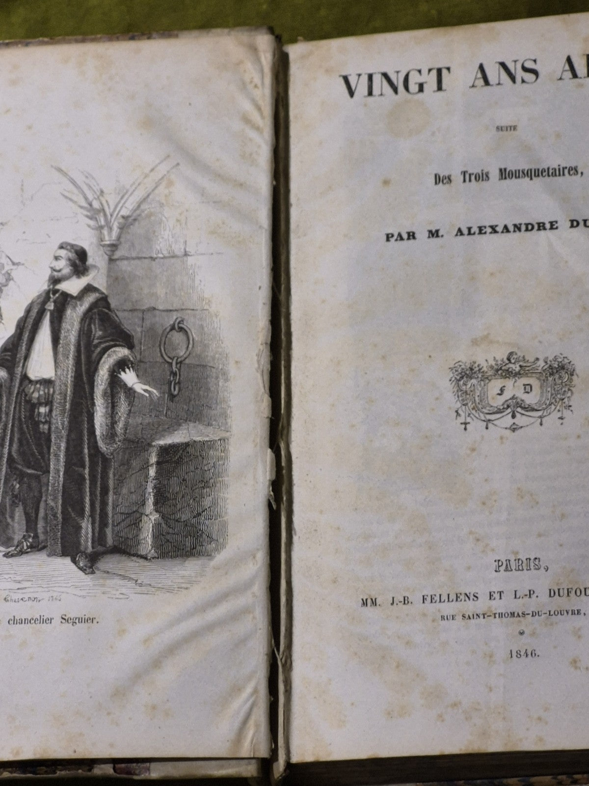Vignt Ans Apres (Twenty Years After) - Alexandre Dumas 1846 HC Vellum7
