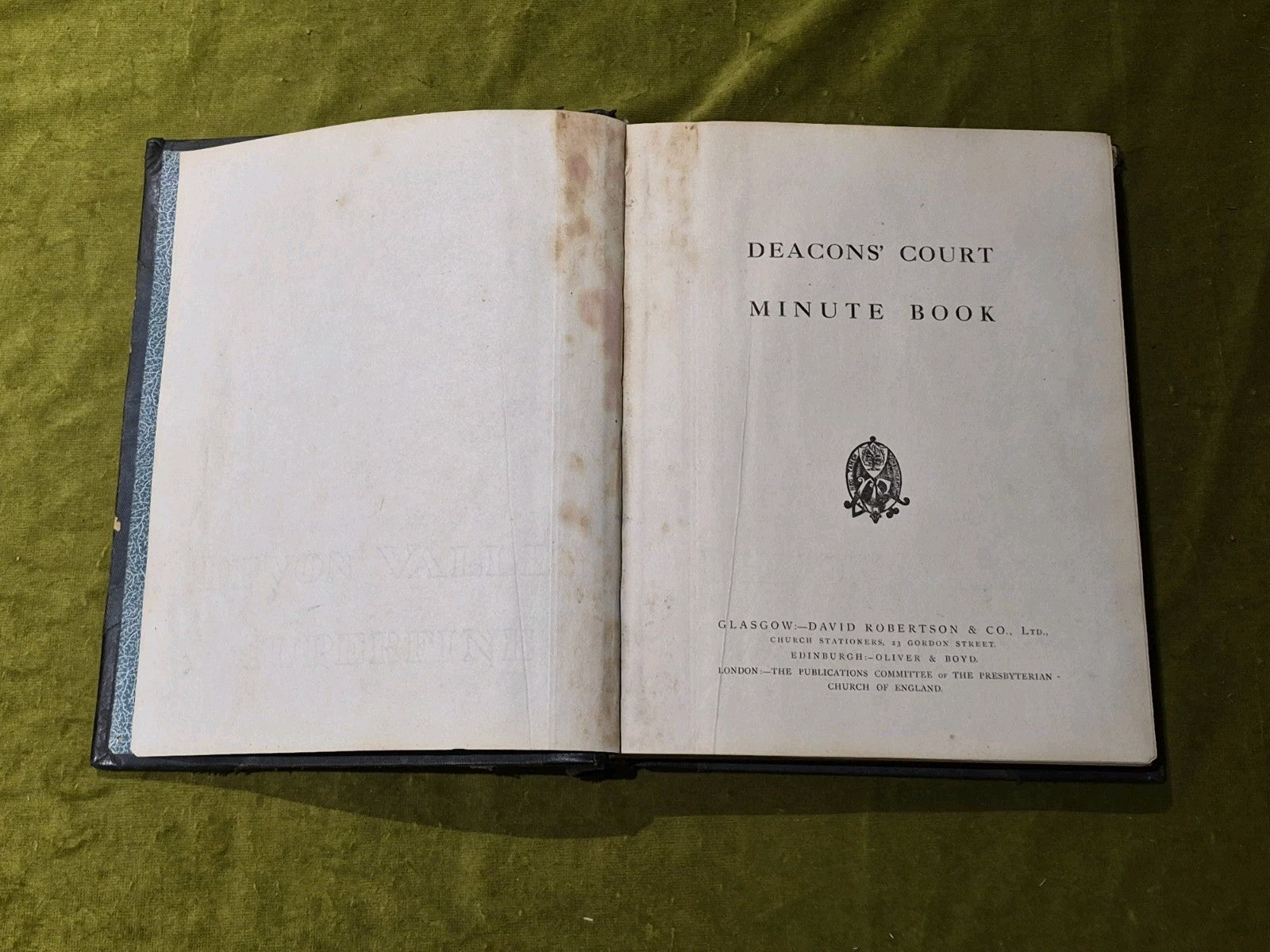 Deacon's Court Minute Book - Handwritten - Leswalt Parish 1923-19383
