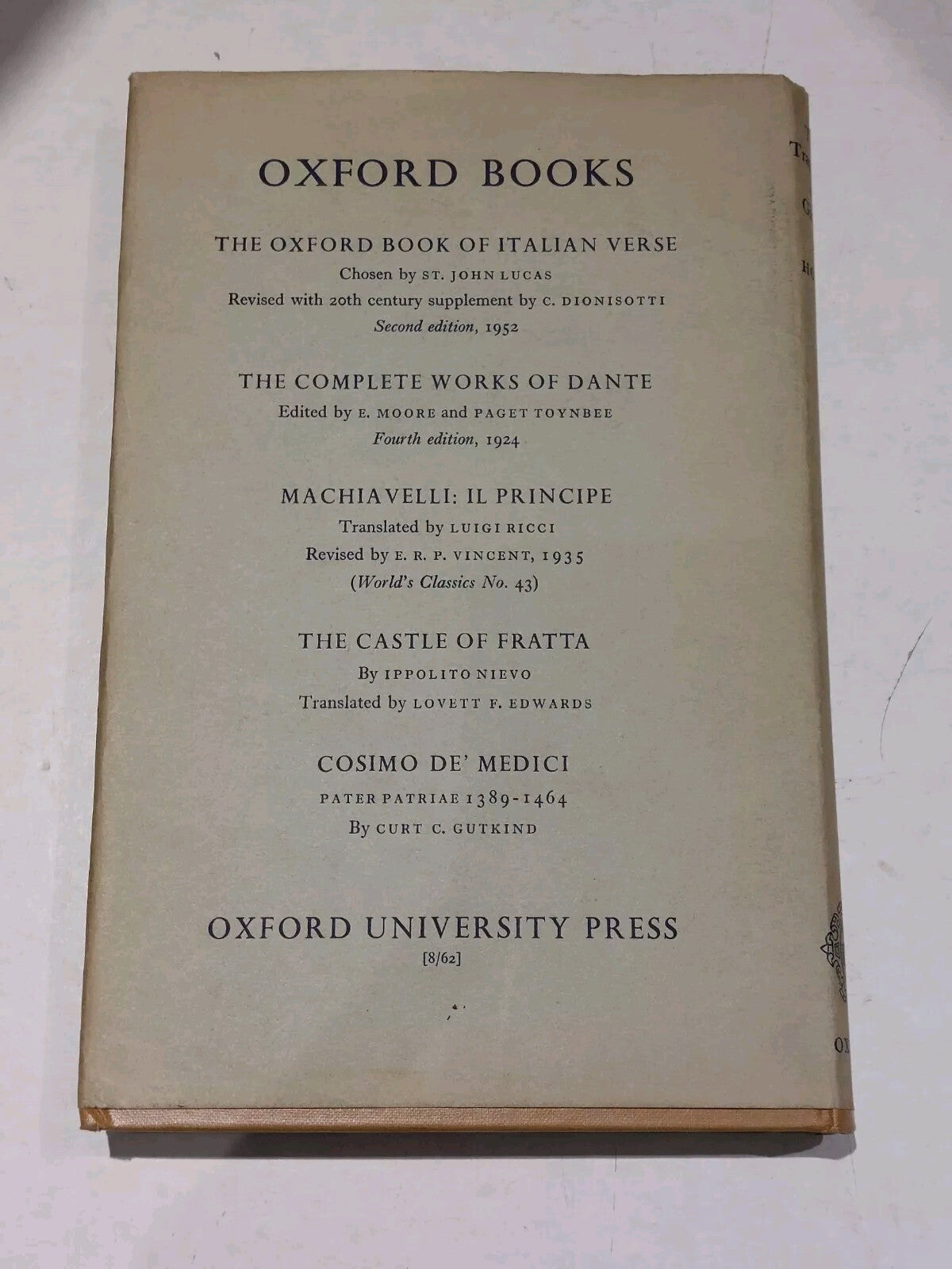 The Tragedies Of Giambattista Cinthio Giraldi By P. R. Horne (1962) Hb Book2