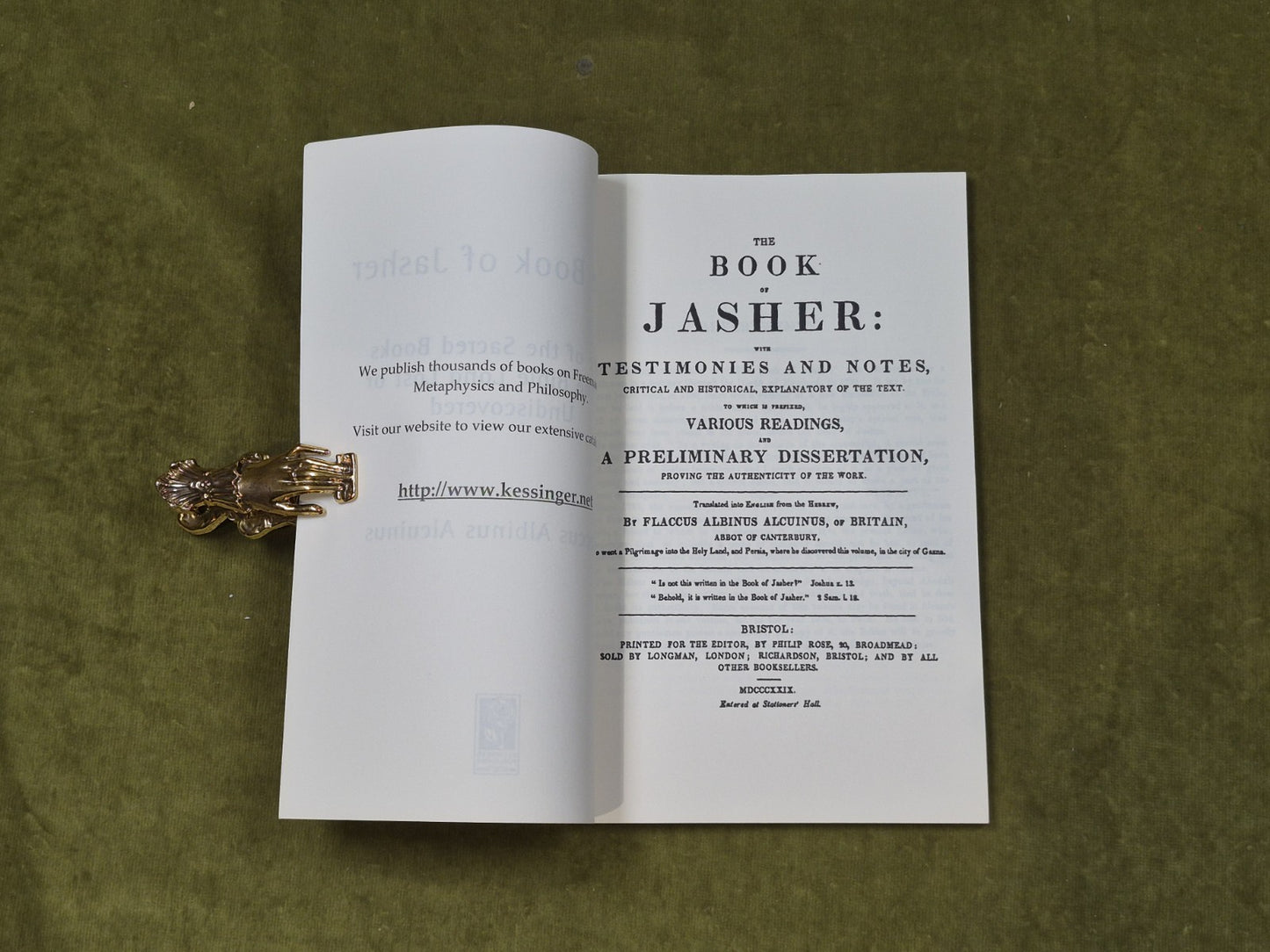 Book Of Jasher : One Of The Sacred Books Of The Bible Long Lost - Kessinger PB4