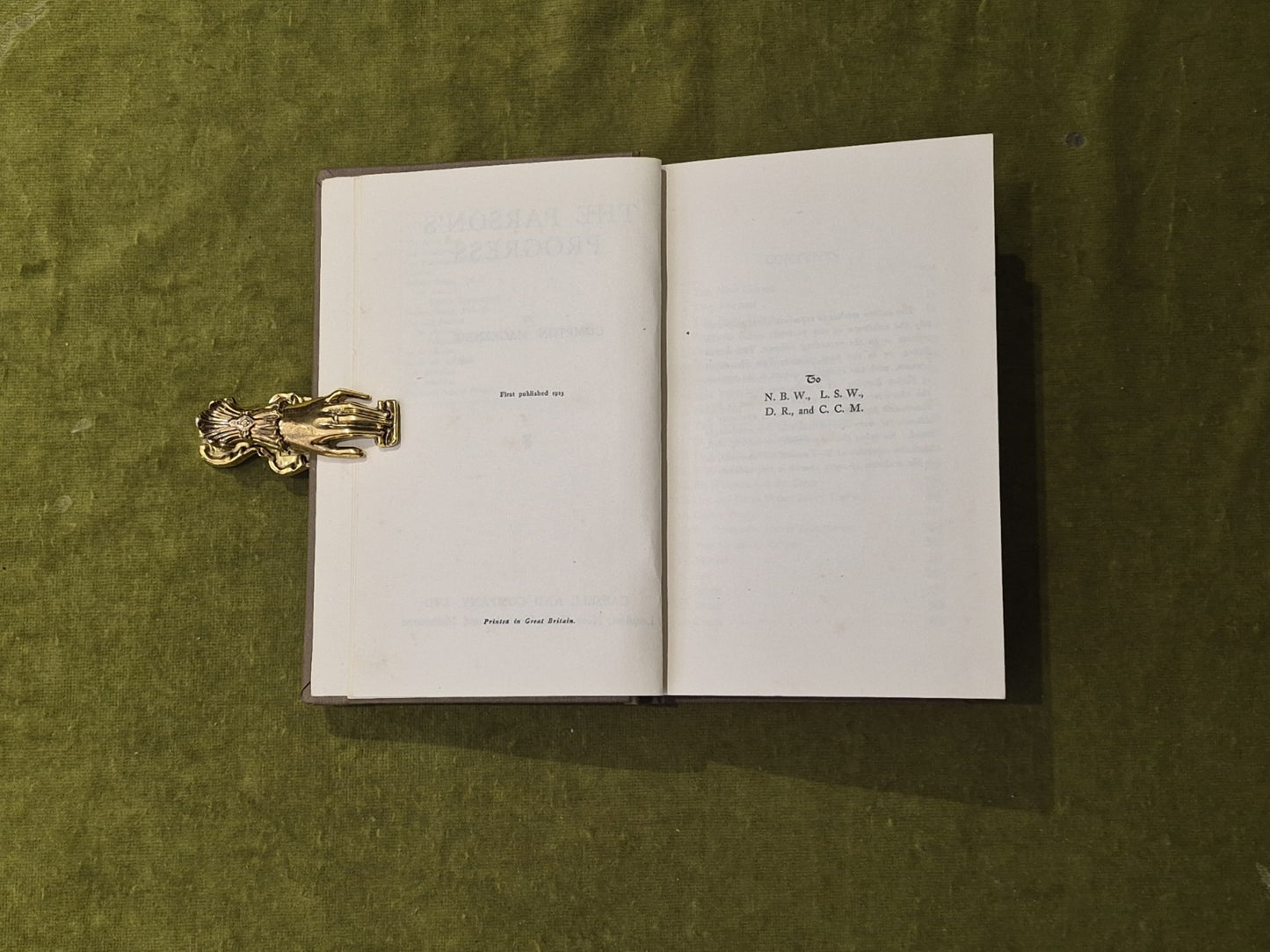 The Parson's Progress - Compton Mackenzie , Cassell 1923 1st HB5