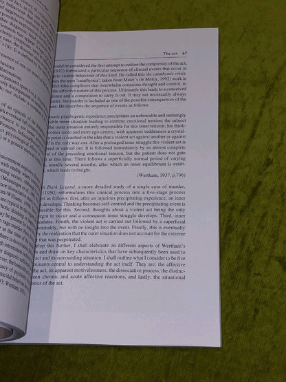 Psychoanalysis, Violence and Rage-Type Murder - Duncan Cartwright (2001) Pb3