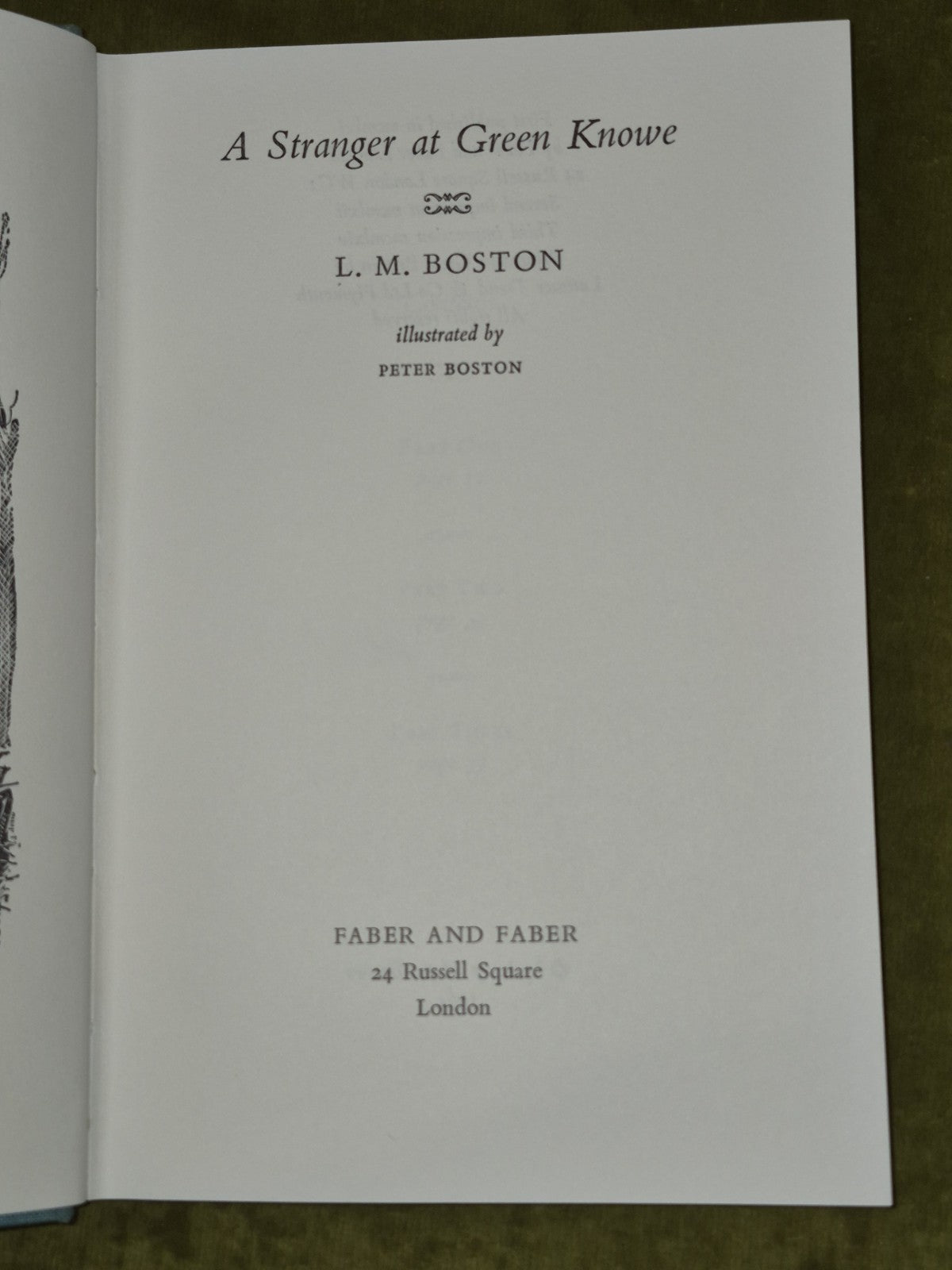 A Stranger at Green Knowe L M Boston Faber and Faber 19684