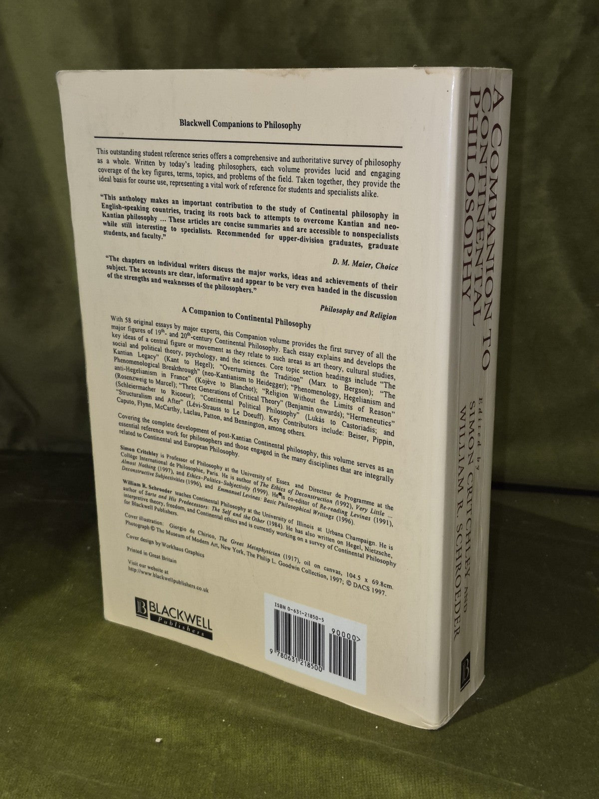 A Companion to Continental Philosophy (1999) Critchley, Schroder1