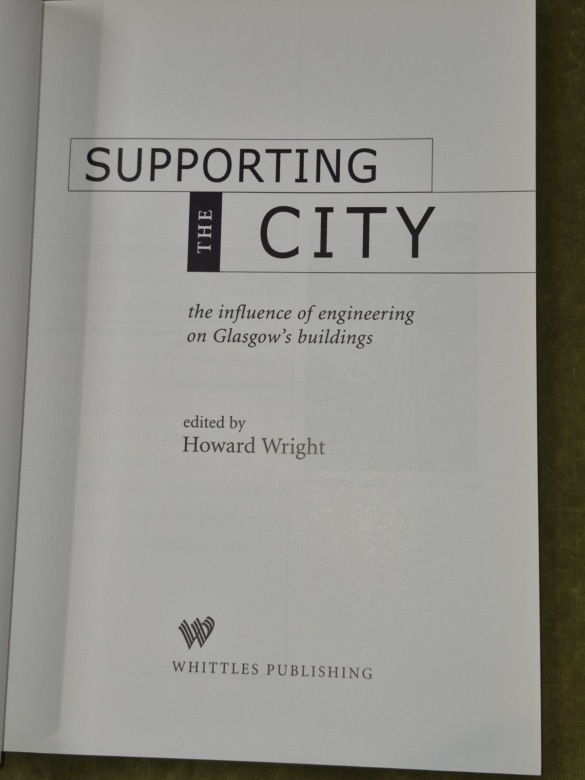Supporting the City the influence of Engineering on Glasgow Howard Wright2