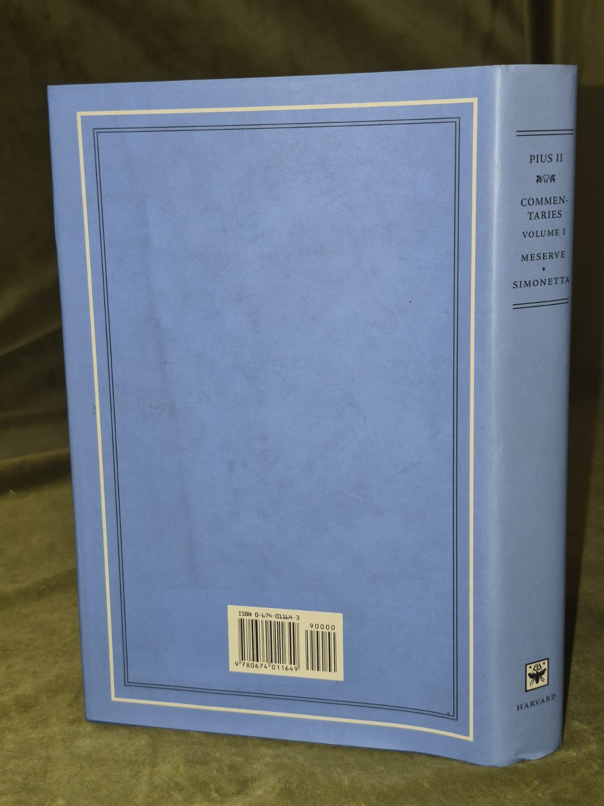 Pius II Commentaries Vol 1 Books I-II  Harvard HC 20031