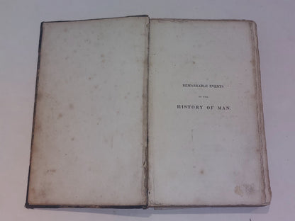 Remarkable Events In The History Of Man - Rev Joseph Watts (1825) 1/4 Leather Hb4
