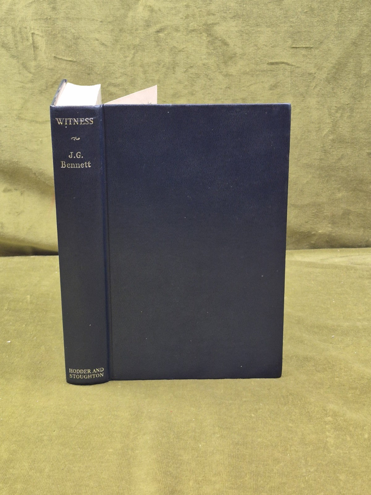 WITNESS The Story Of A Search by John Godolphin Bennett , Hodder 1962 1st HB0