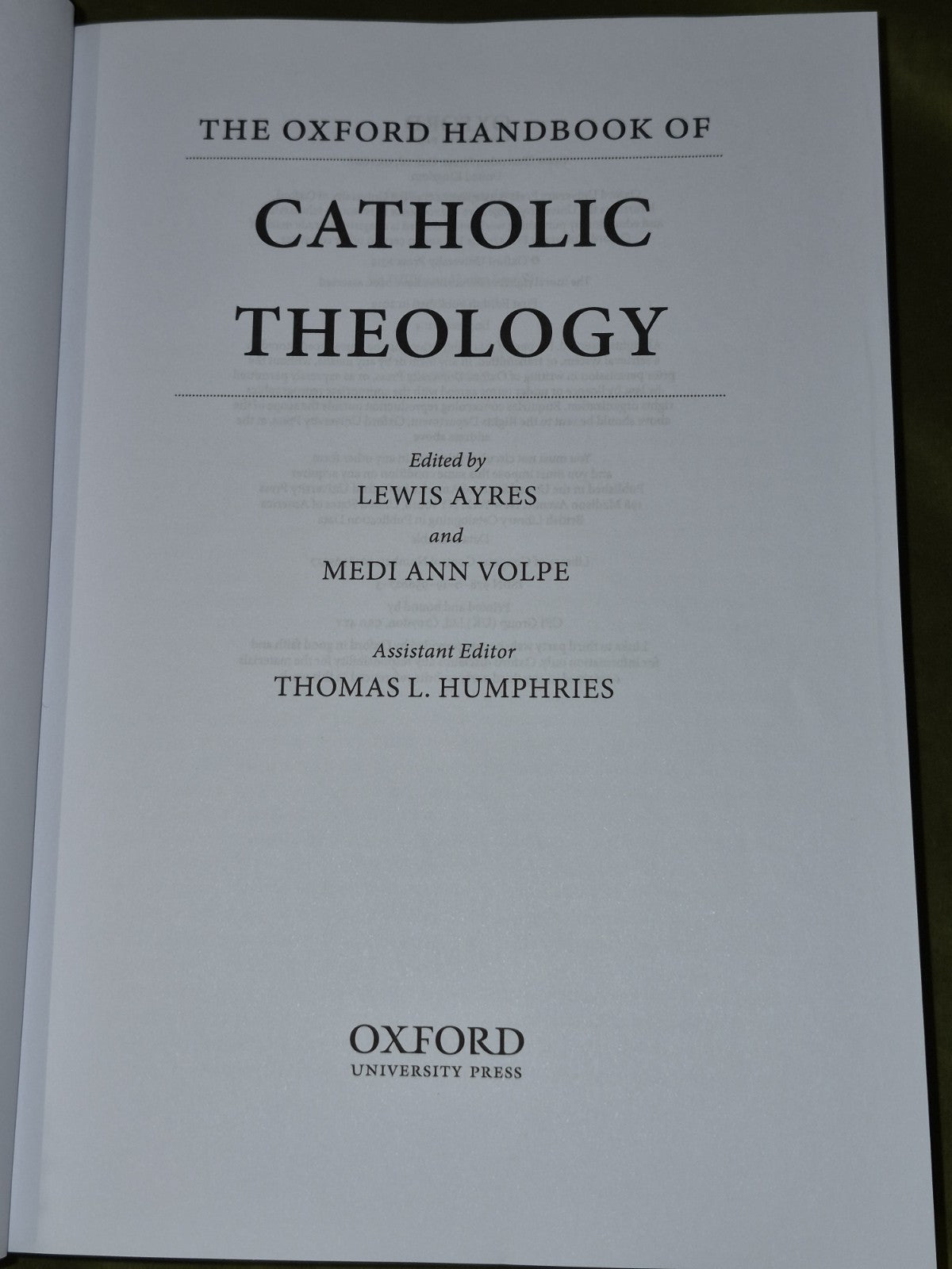 The Oxford Handbook of Catholic Theology (2019) Ayres, Volpe4