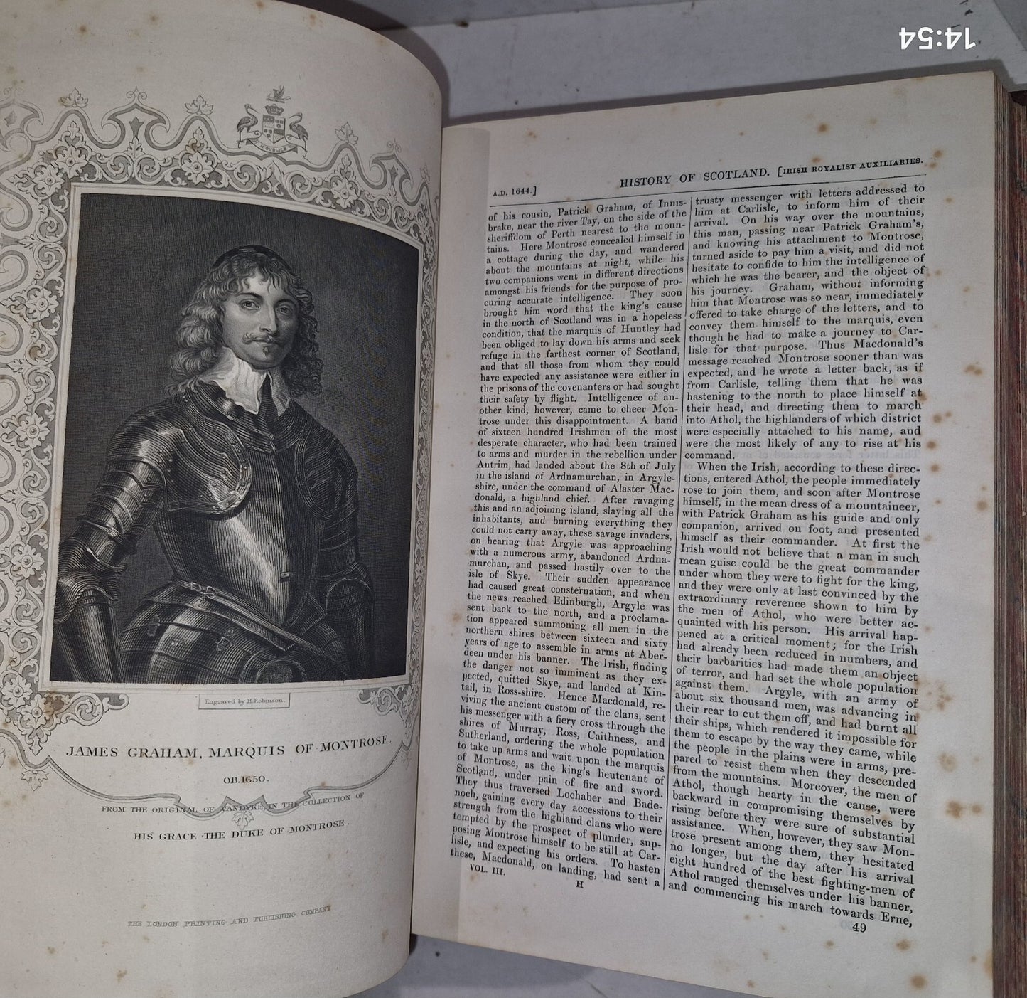 History of Scotland By Thomas Wright Vol I&II London Printing & Publishing Co.19